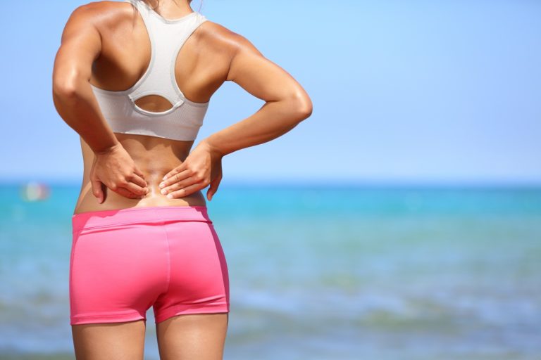 woman with back pain