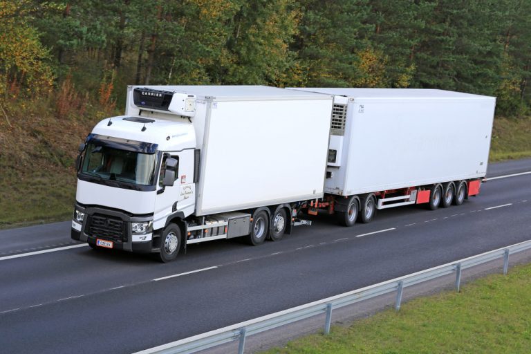 A shipping truck used to deliver goods