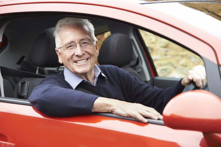 entrepreneur in his car